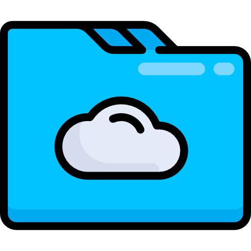 an image of a file folder with a cloud on it to signify cloud storage